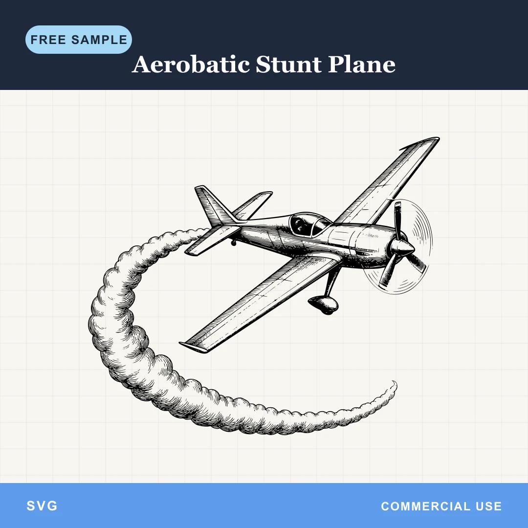 Free Aerobatic Stunt Plane SVG
