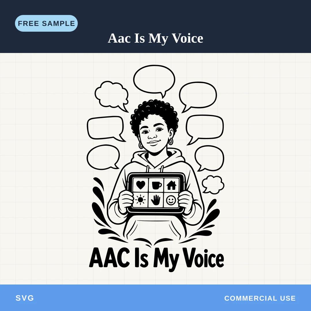 Free Aac Is My Voice SVG sample