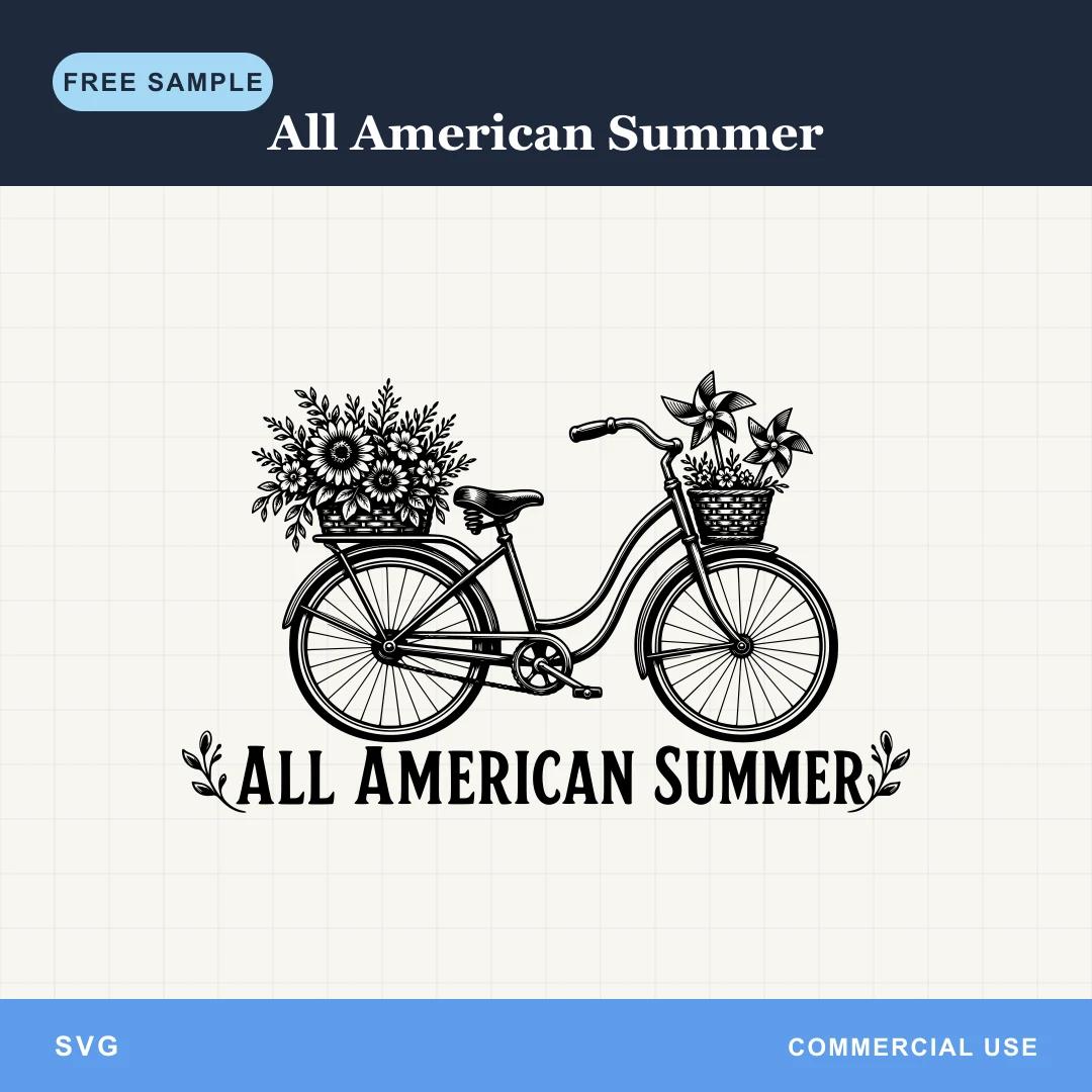 Free All American Summer SVG