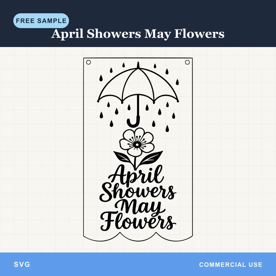 Free April Showers May Flowers SVG