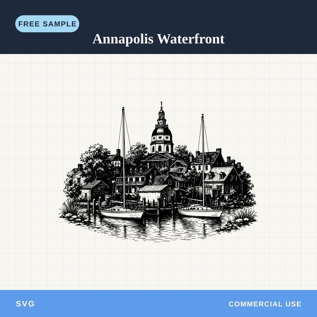 Free Annapolis Waterfront SVG sample