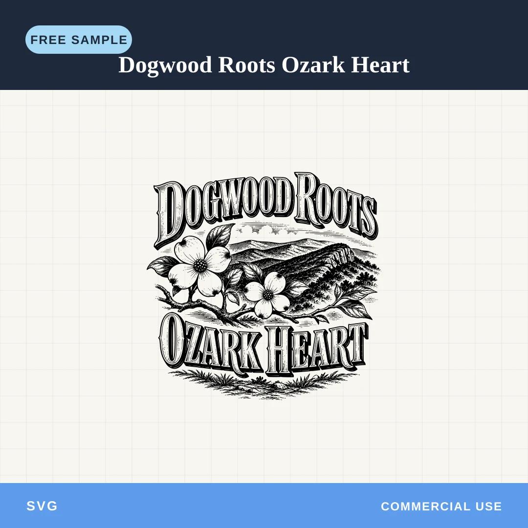 Free Dogwood Roots Ozark Heart SVG sample