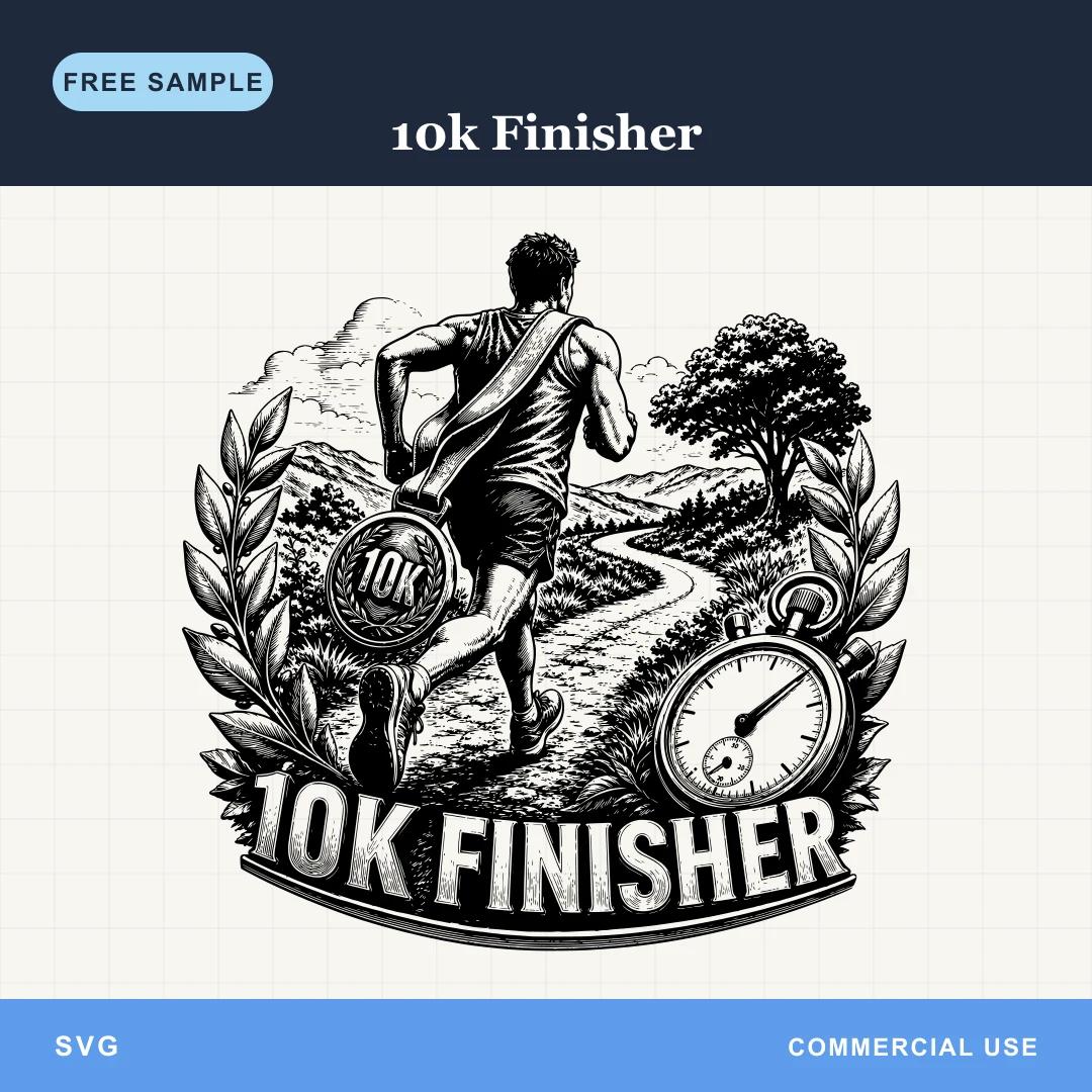 Free 10k Finisher SVG