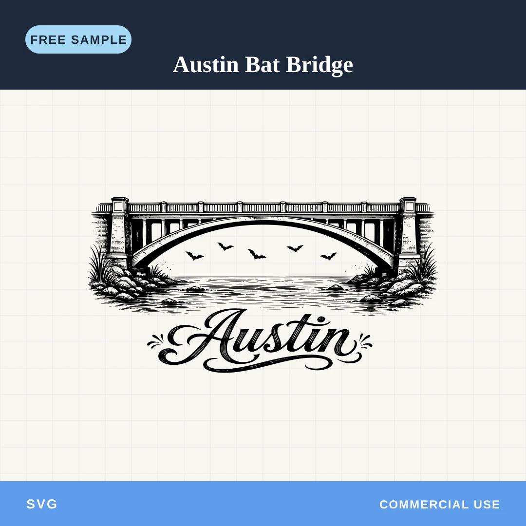 Free Austin Bat Bridge SVG sample