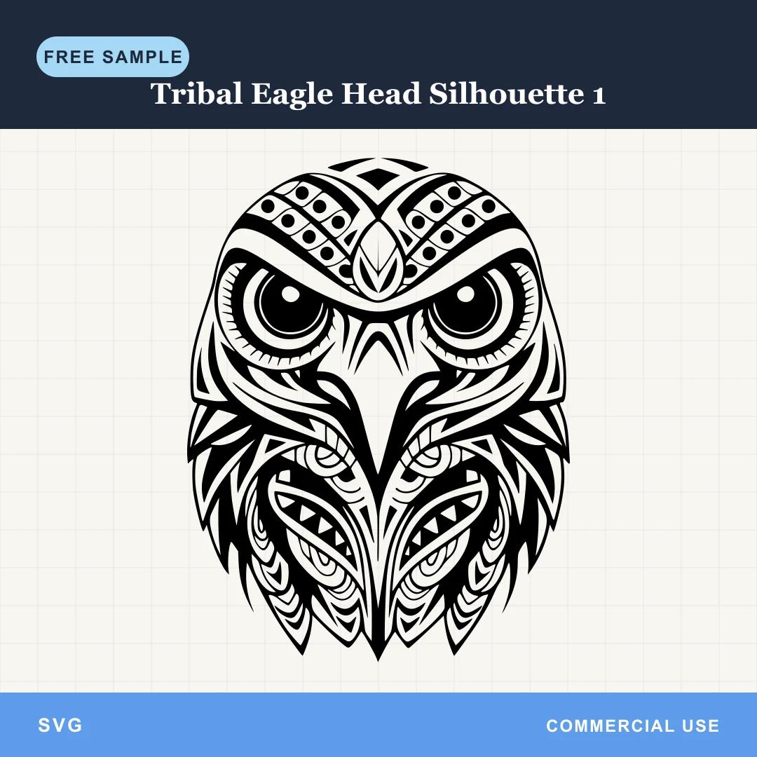 Free Tribal Eagle Head Silhouette 1 SVG