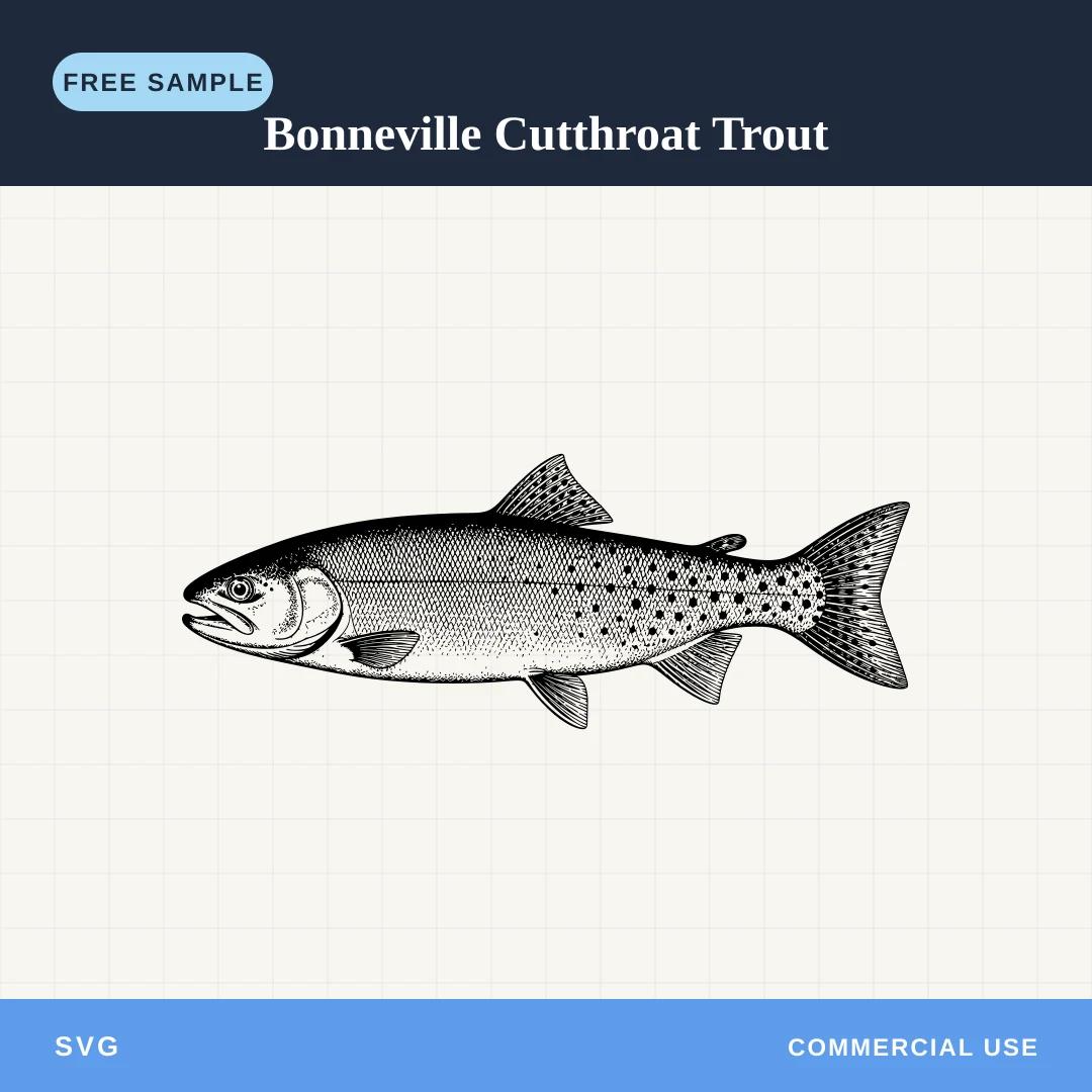 Free Bonneville Cutthroat Trout SVG sample