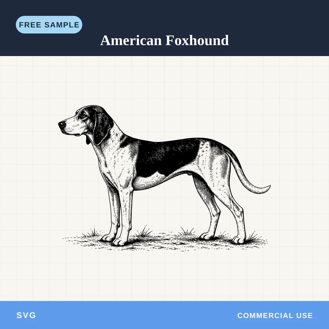 Free American Foxhound SVG sample