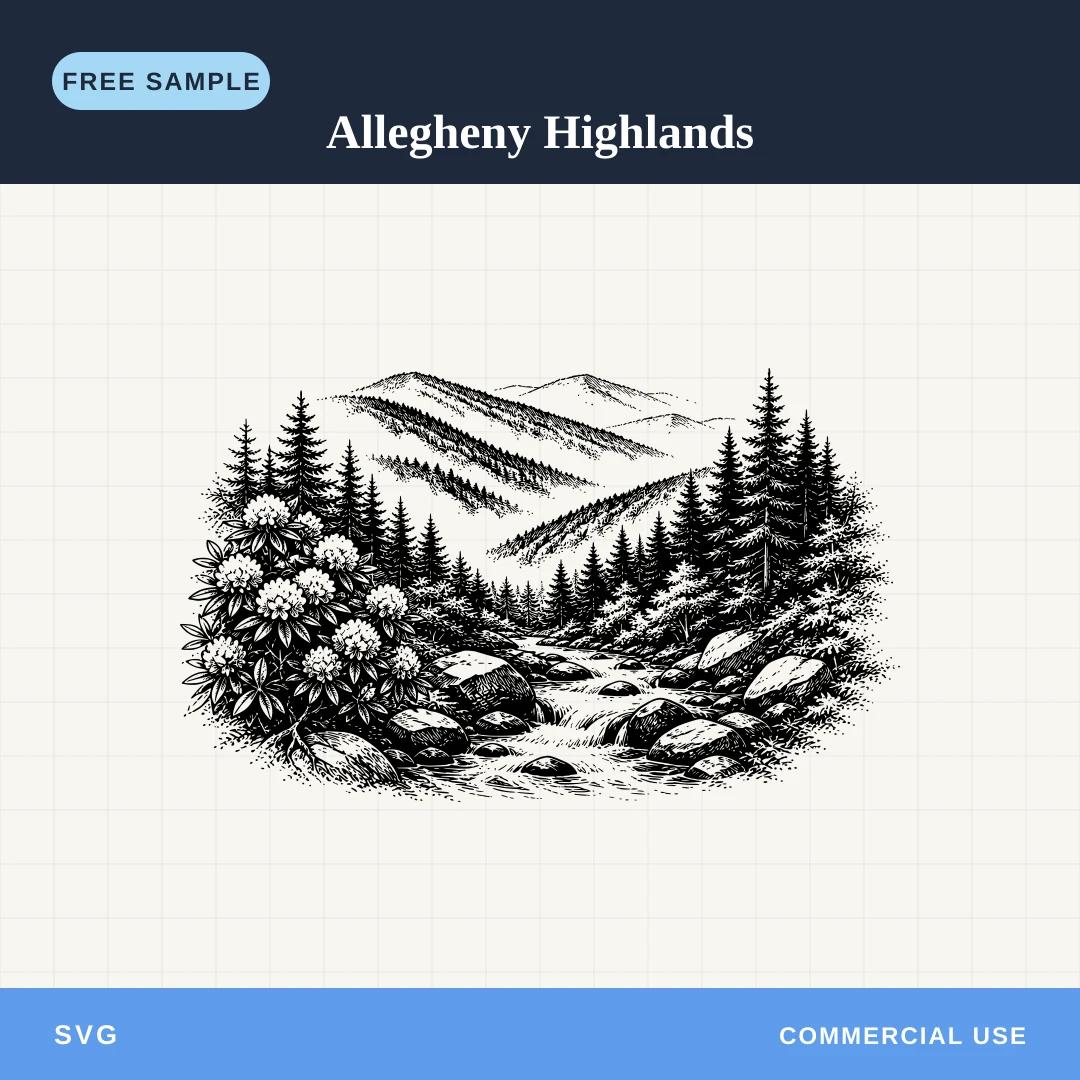 Free Allegheny Highlands SVG sample
