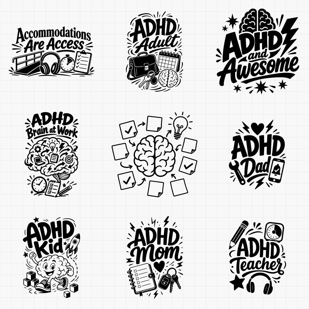 ADHD Life Awareness & Humor Designs - Thumbnail 2