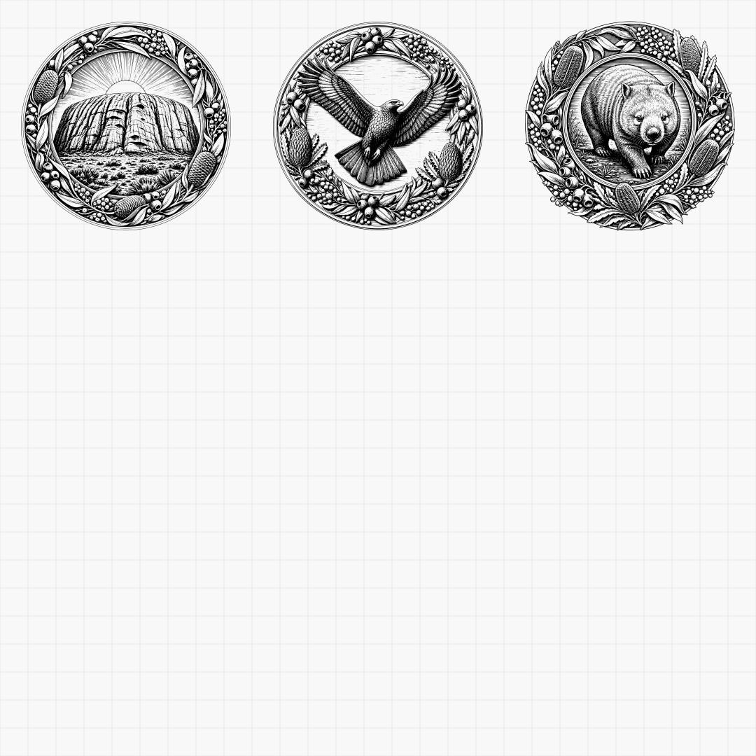 Australian Wildlife Relief Medallions - Thumbnail 5