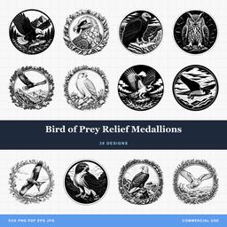 Bird of Prey Relief Medallions