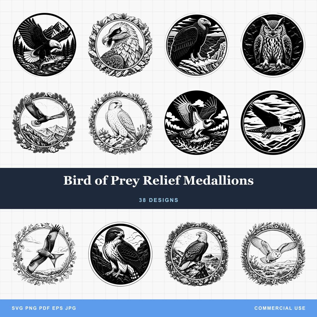 Bird of Prey Relief Medallions