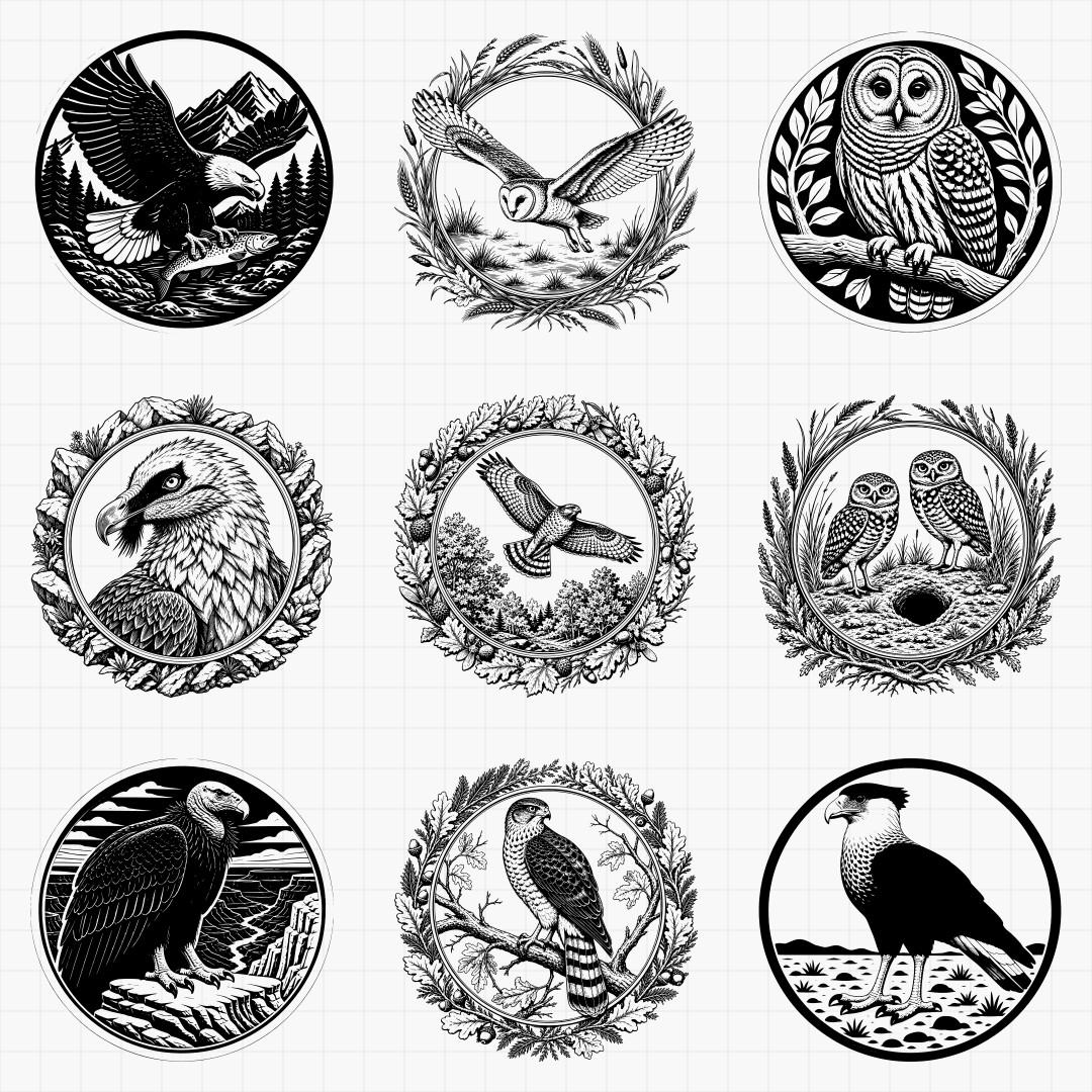 Bird of Prey Relief Medallions - Thumbnail 2