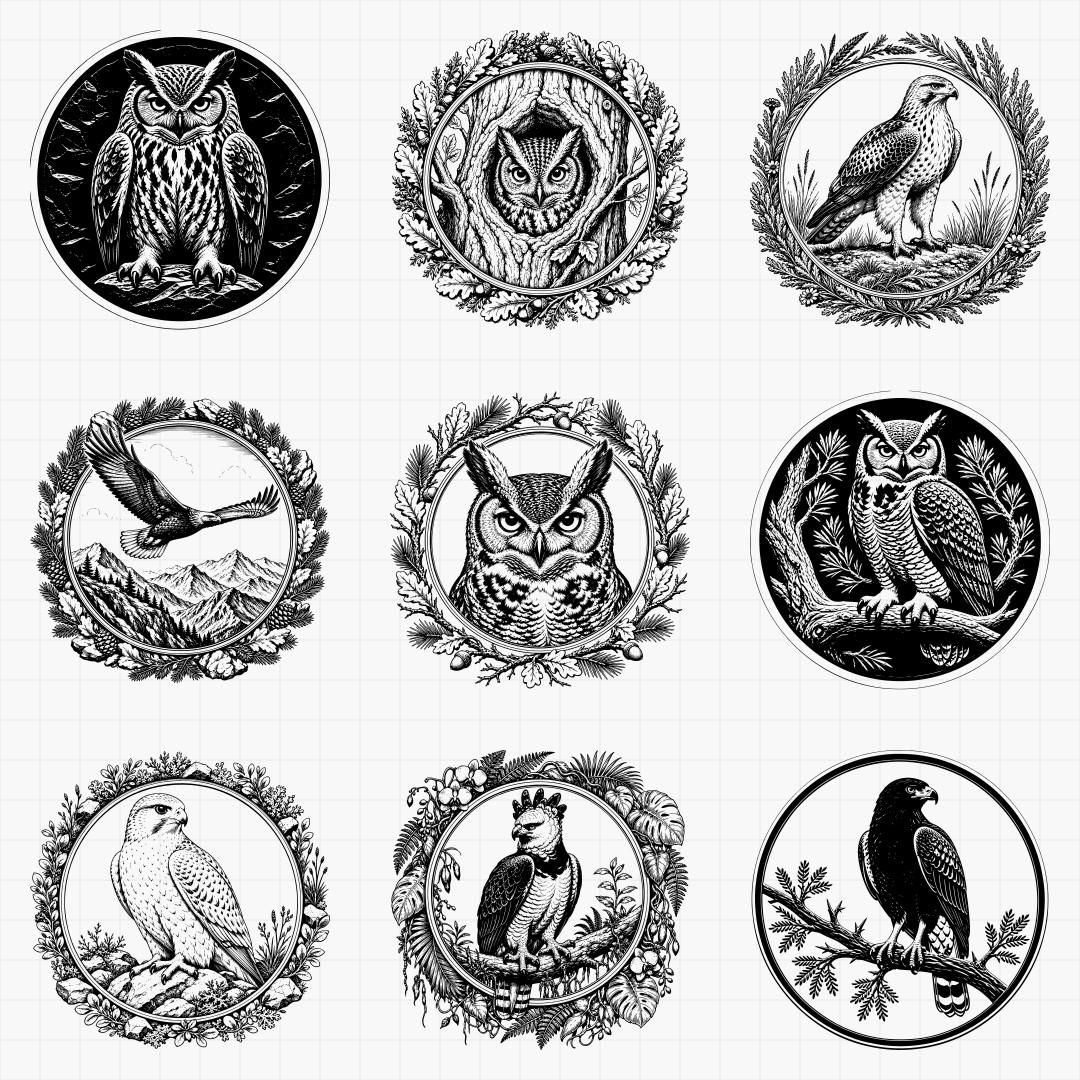 Bird of Prey Relief Medallions - Thumbnail 3
