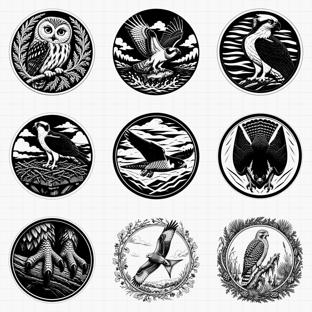 Bird of Prey Relief Medallions - Thumbnail 4