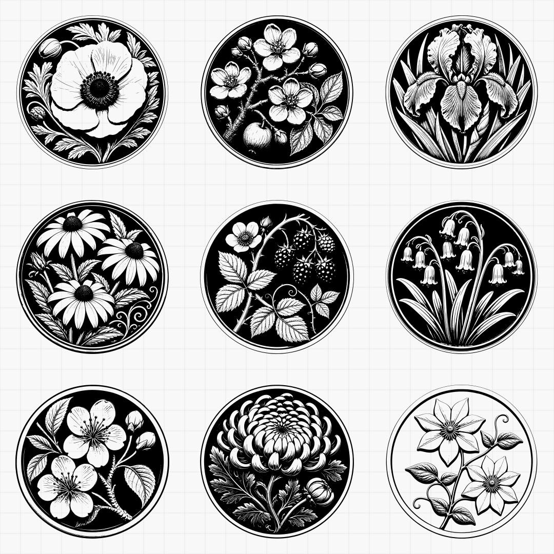 Botanical Relief Medallions - Thumbnail 2