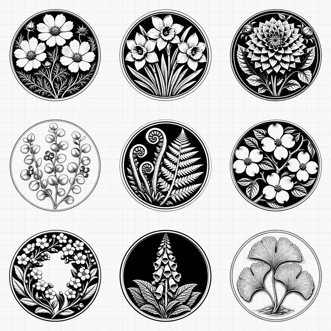 Botanical Relief Medallions - Thumbnail 3