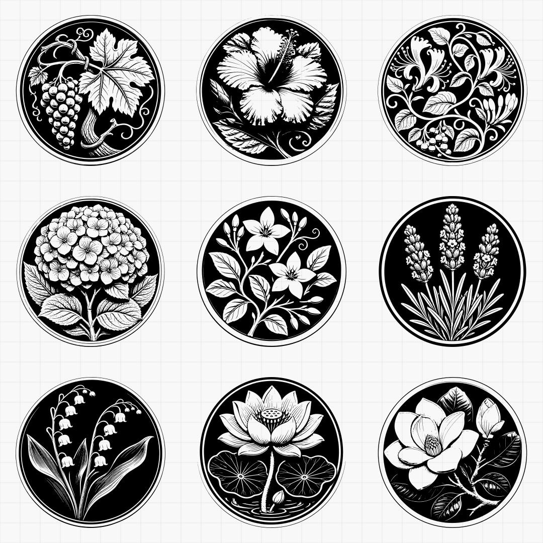 Botanical Relief Medallions - Thumbnail 4