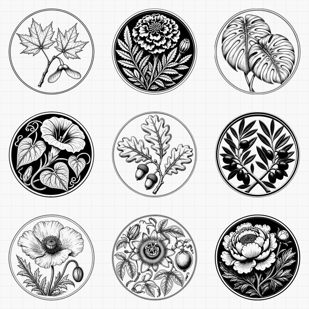 Botanical Relief Medallions - Thumbnail 5