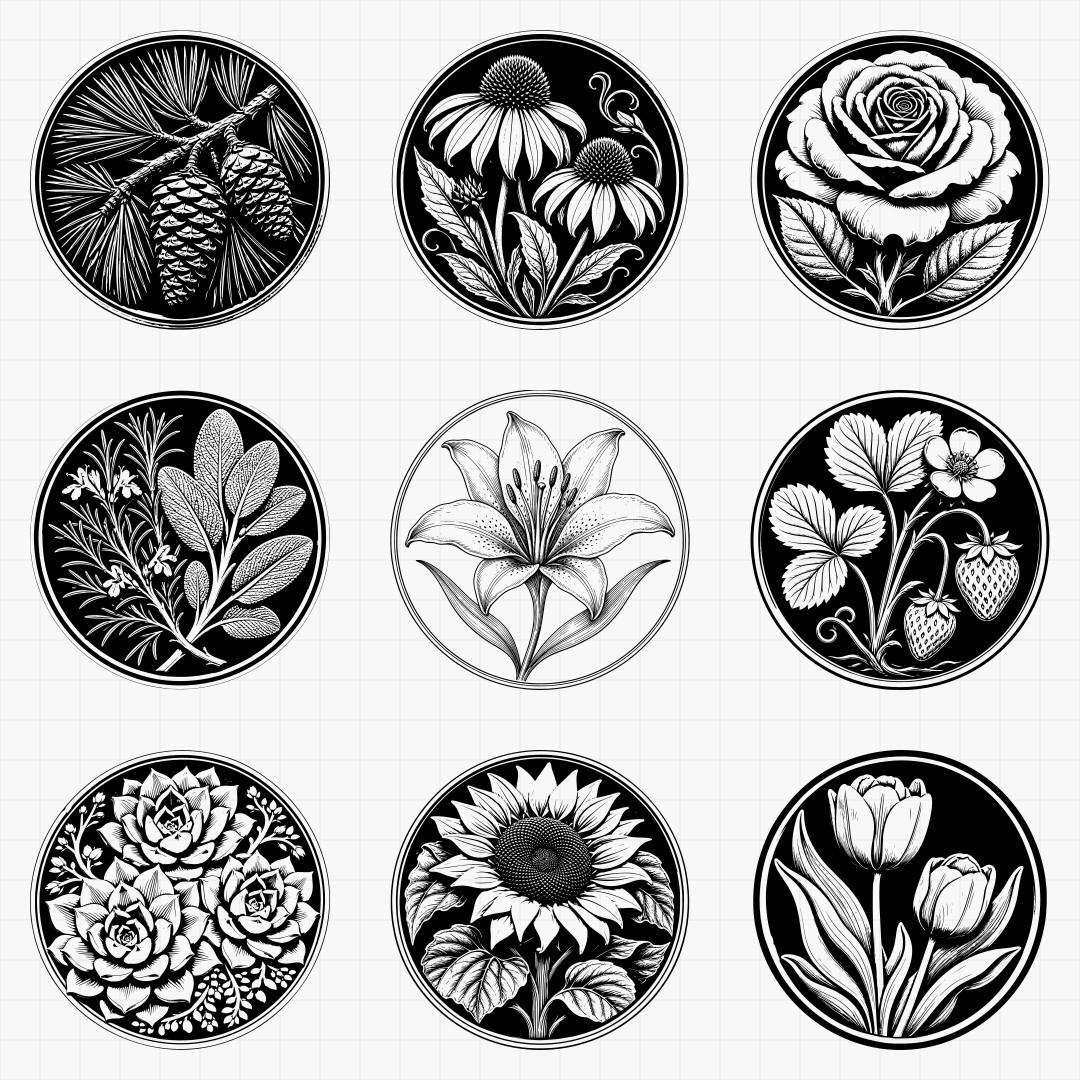 Botanical Relief Medallions - Thumbnail 6