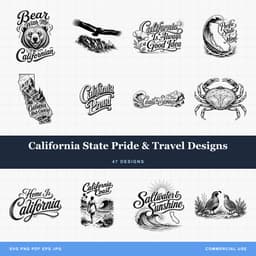 California State Pride & Travel Designs