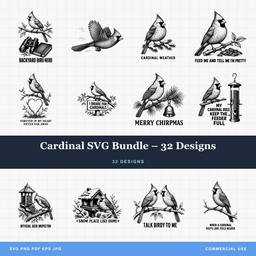 Cardinal SVG Bundle – 32 Designs