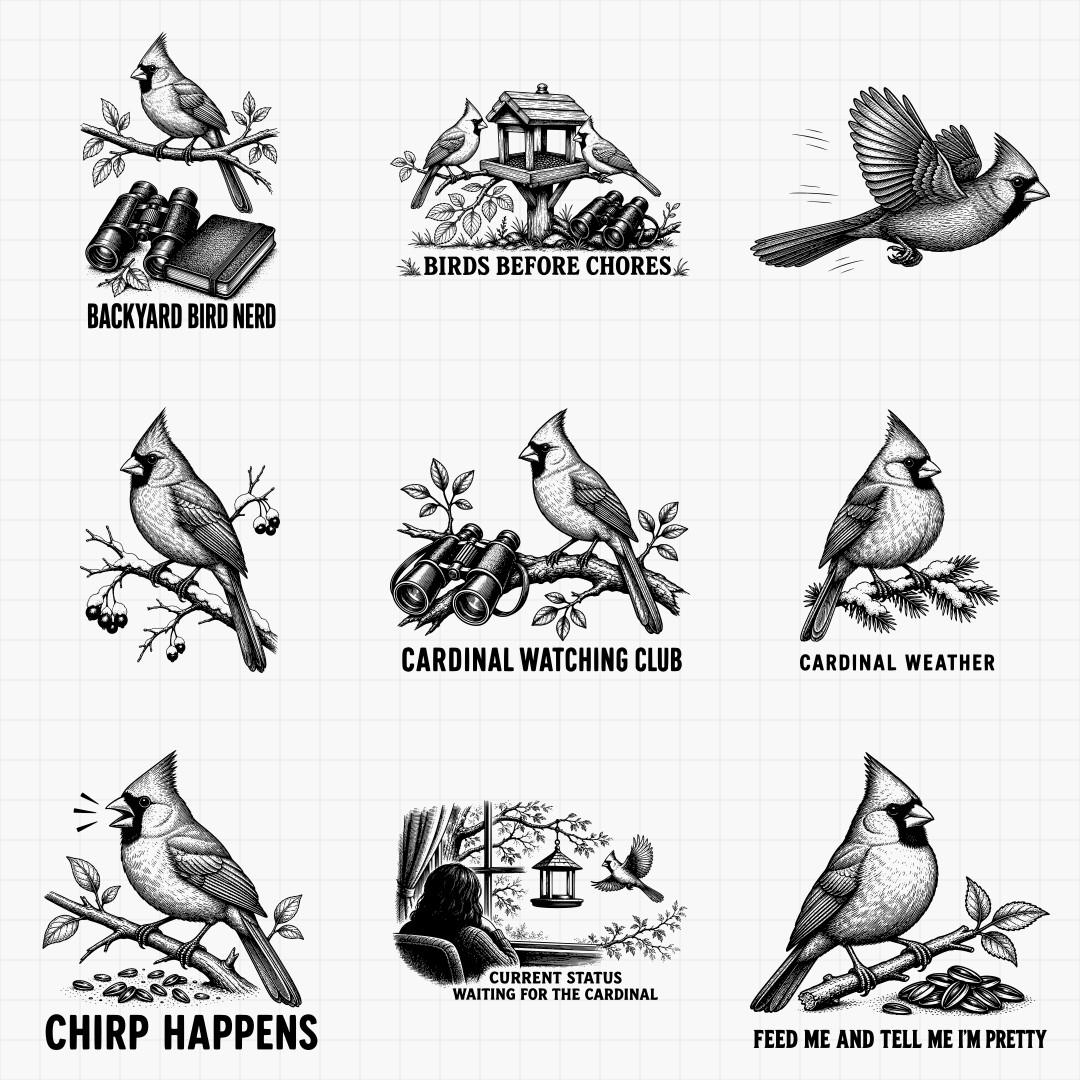 Cardinal SVG Bundle – 32 Designs - Thumbnail 2