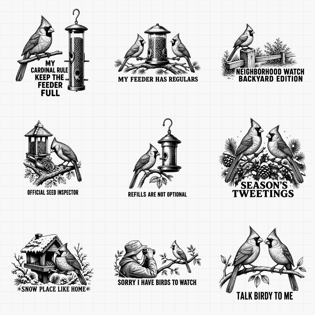 Cardinal SVG Bundle – 32 Designs - Thumbnail 4