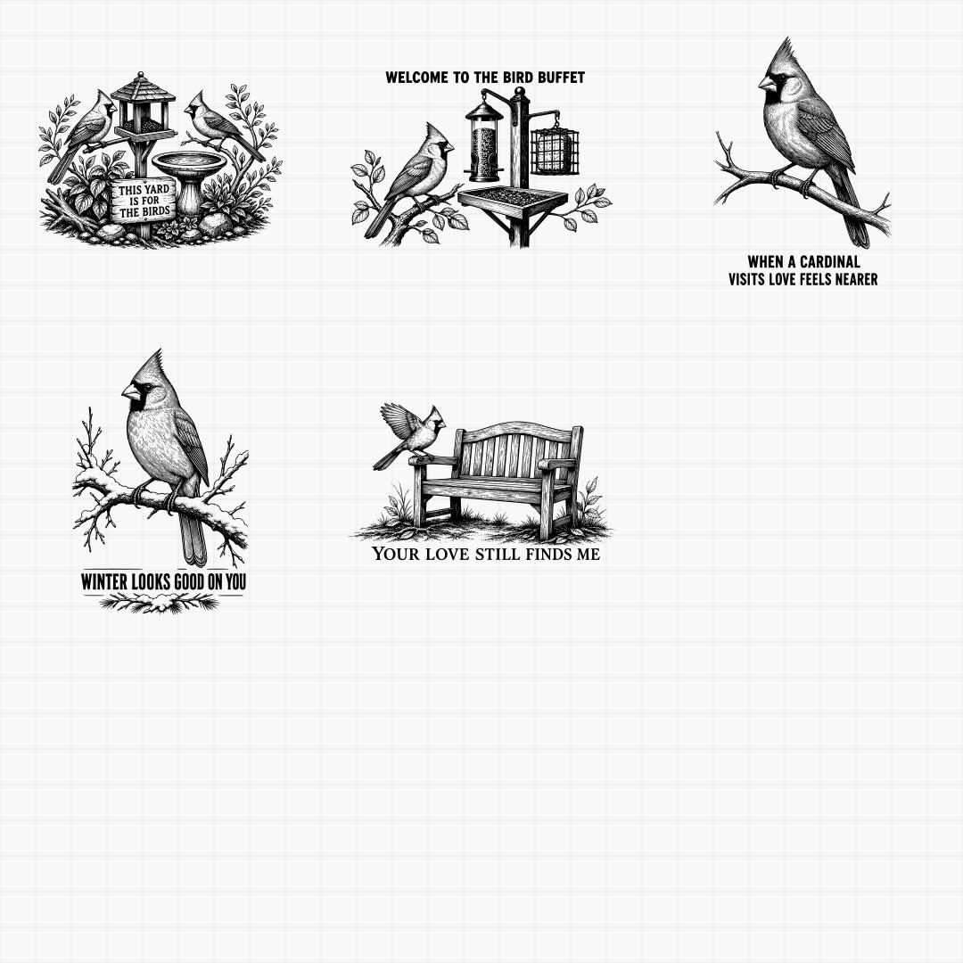 Cardinal SVG Bundle – 32 Designs - Thumbnail 5