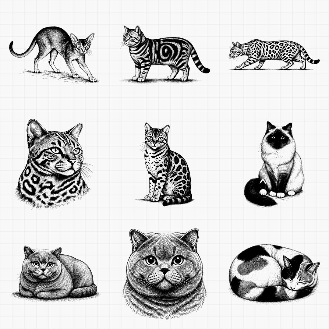 Cat Breed Designs Pack - Thumbnail 2