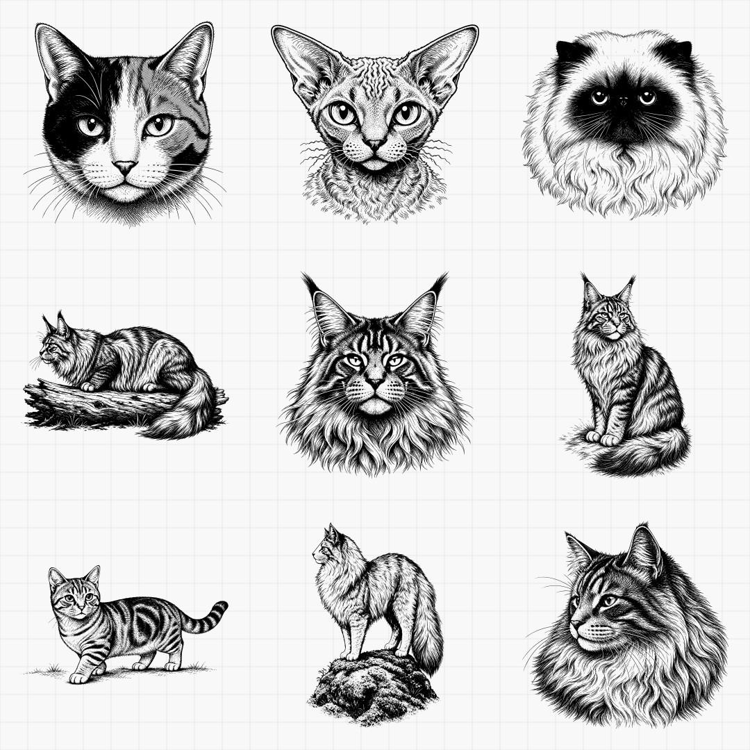 Cat Breed Designs Pack - Thumbnail 3