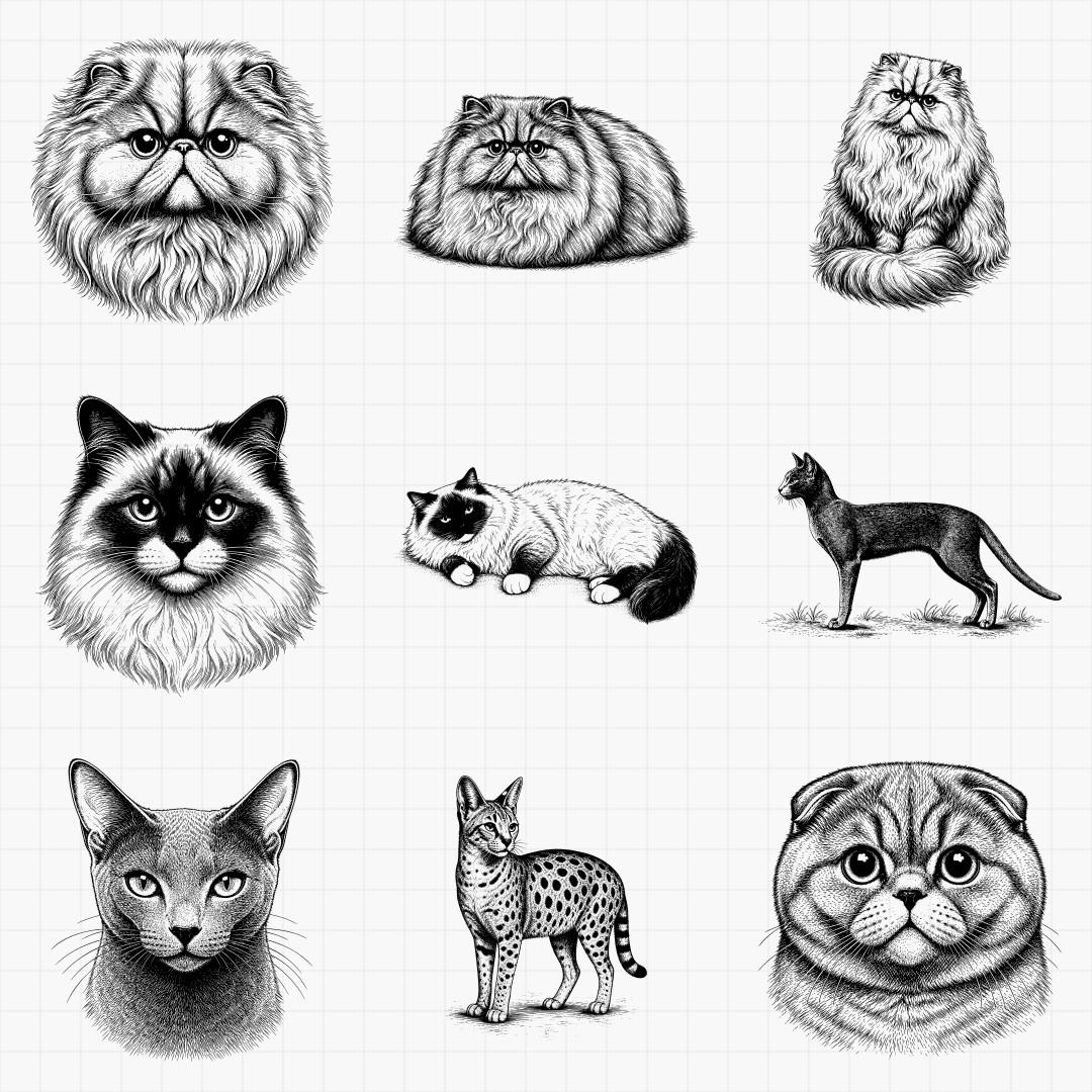 Cat Breed Designs Pack - Thumbnail 4