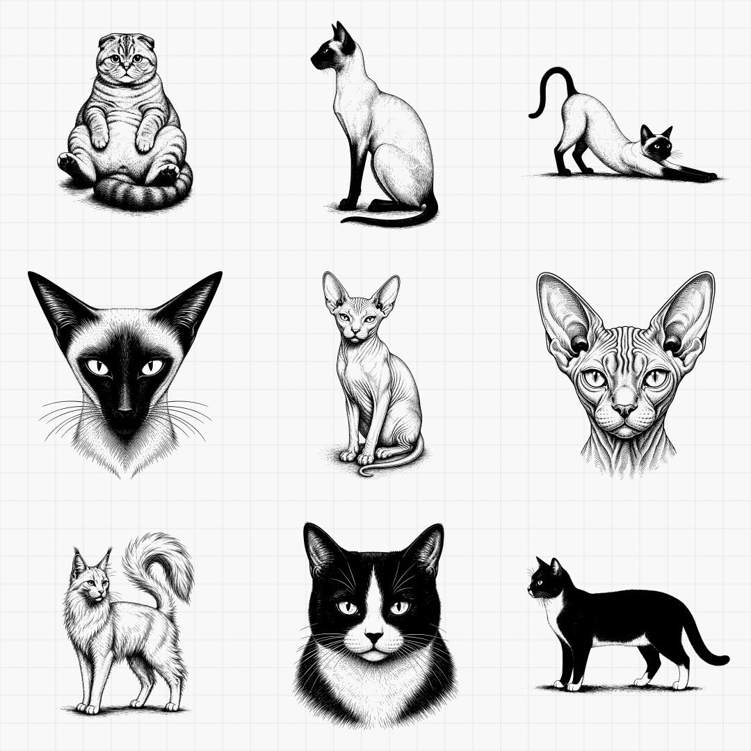 Cat Breed Designs Pack - Thumbnail 5