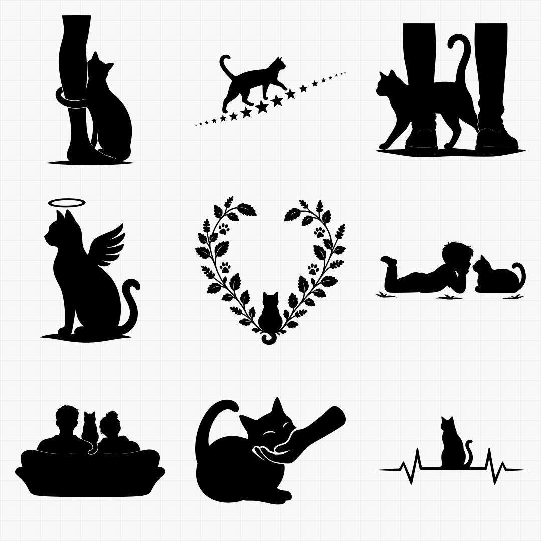 Cat Lover Silhouette Pack - Thumbnail 4