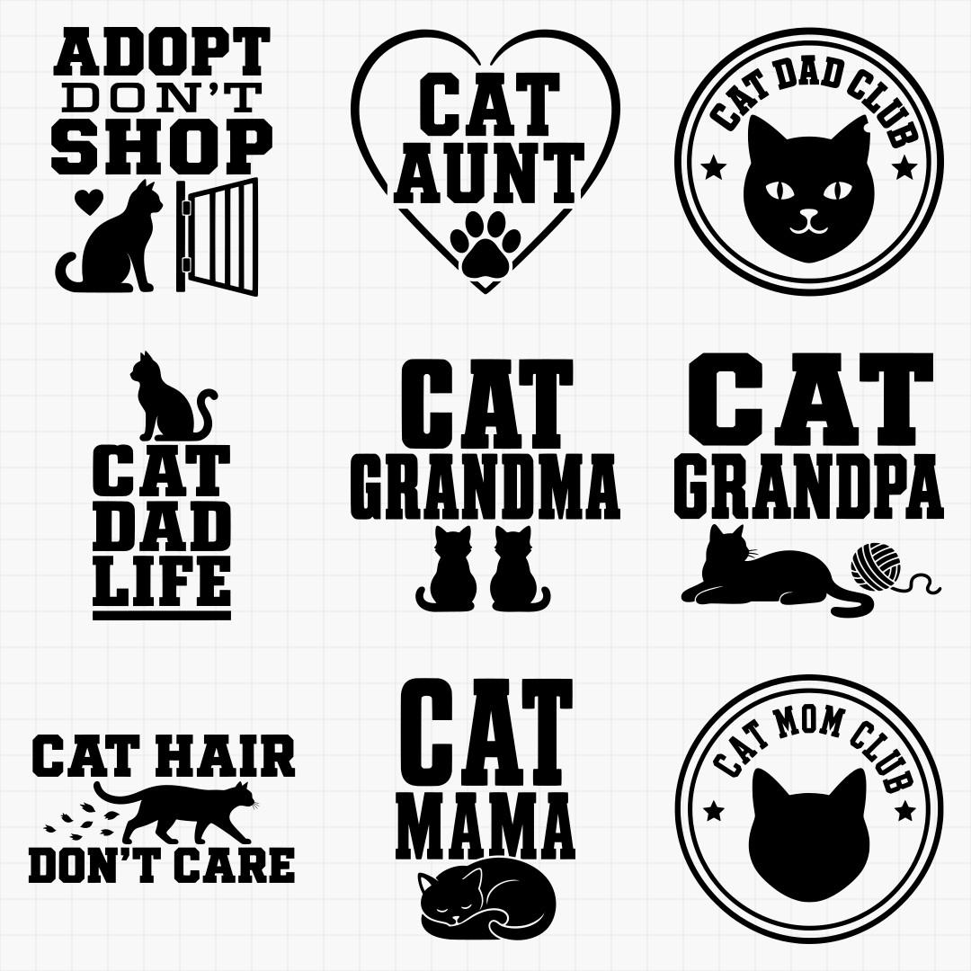 Cat Mom & Cat Dad Sayings Pack - Thumbnail 2