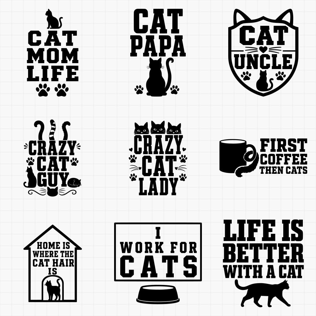 Cat Mom & Cat Dad Sayings Pack - Thumbnail 3