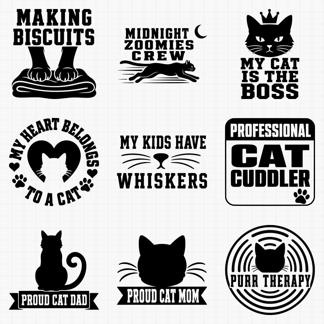 Cat Mom & Cat Dad Sayings Pack - Thumbnail 4