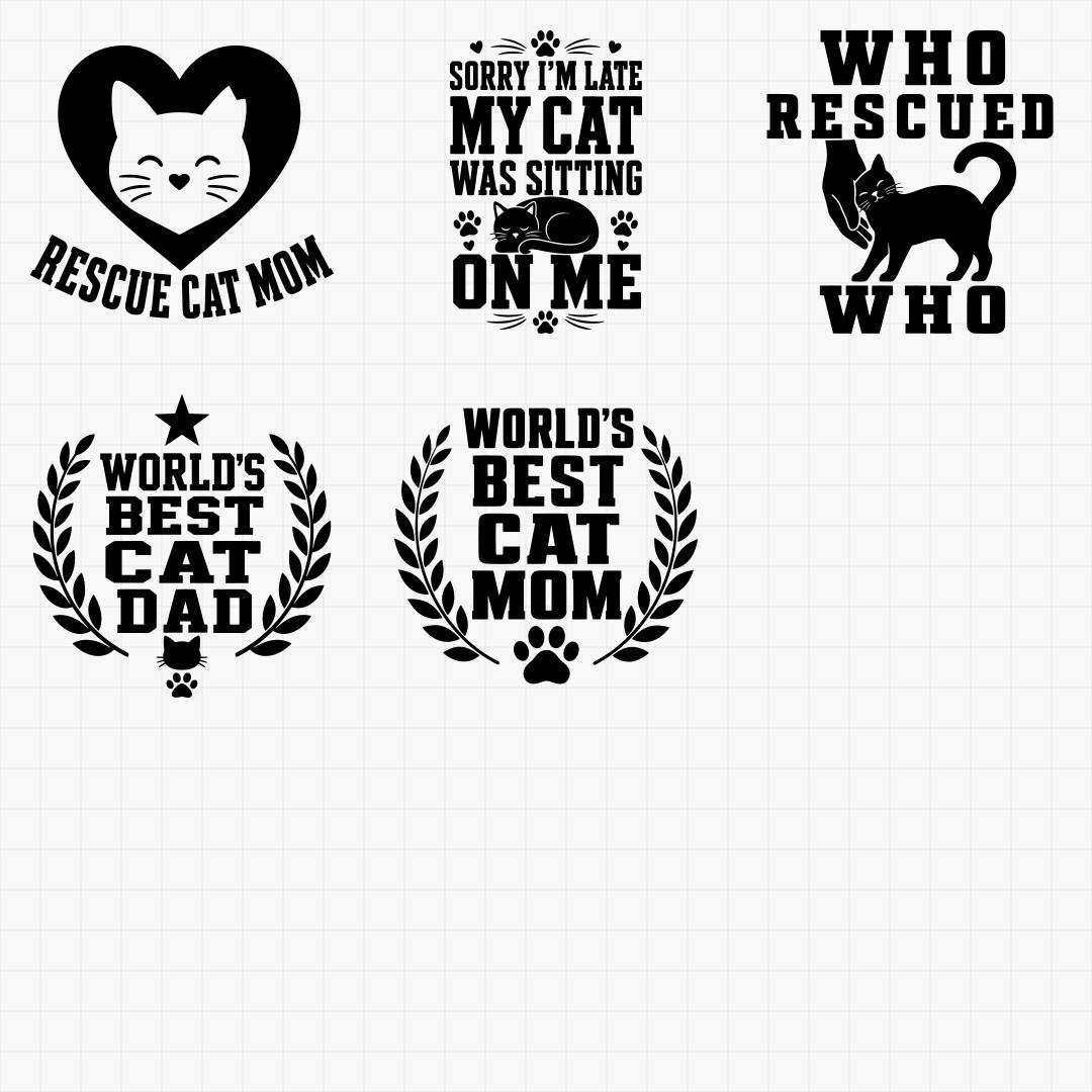 Cat Mom & Cat Dad Sayings Pack - Thumbnail 5