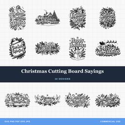 Christmas Cutting Board Sayings