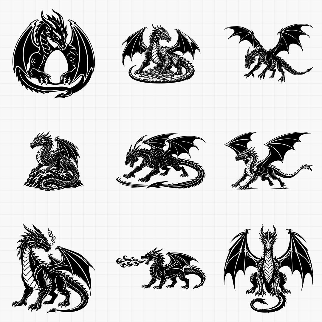 Classic Western Dragon Designs - Thumbnail 3