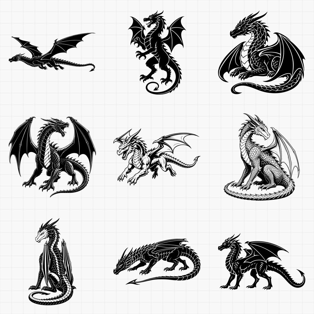 Classic Western Dragon Designs - Thumbnail 4