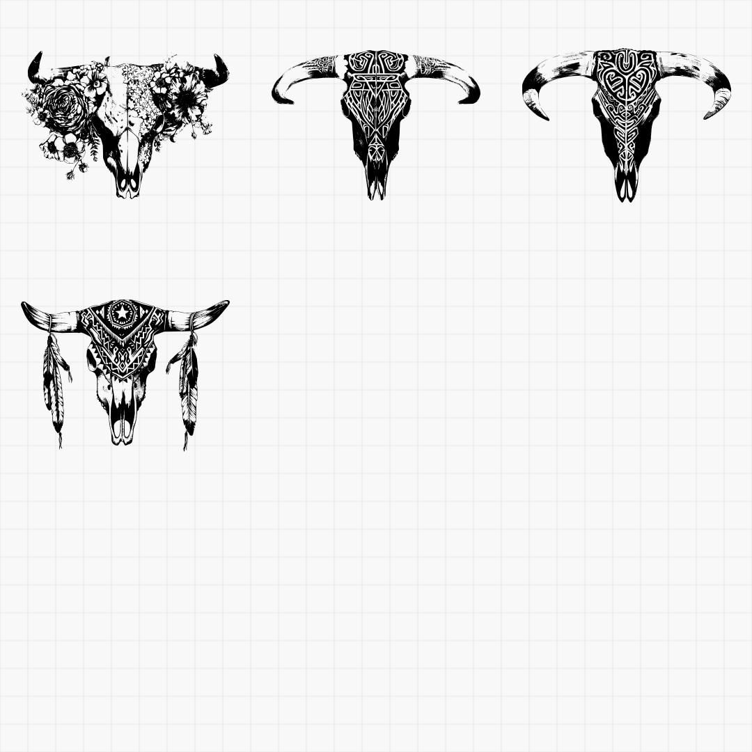 Cow Skull Designs - Thumbnail 5