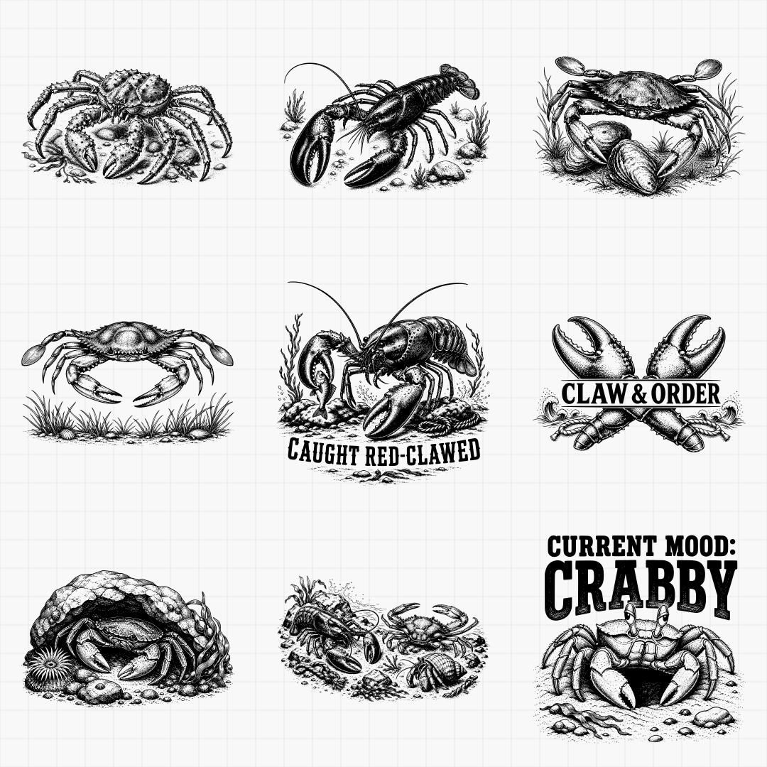 Crab and Lobster SVG Designs - Thumbnail 2