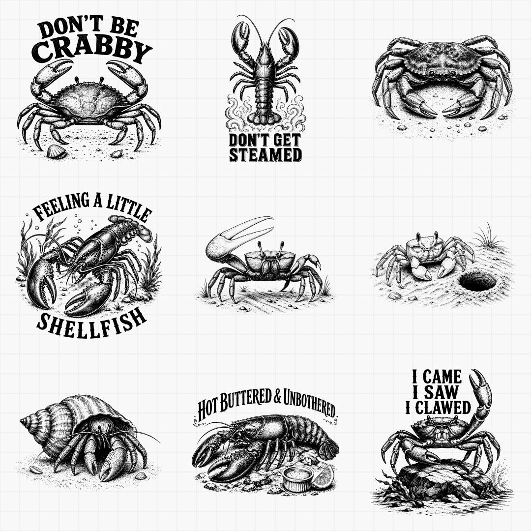 Crab and Lobster SVG Designs - Thumbnail 3