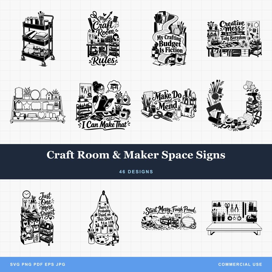 Craft Room & Maker Space Signs