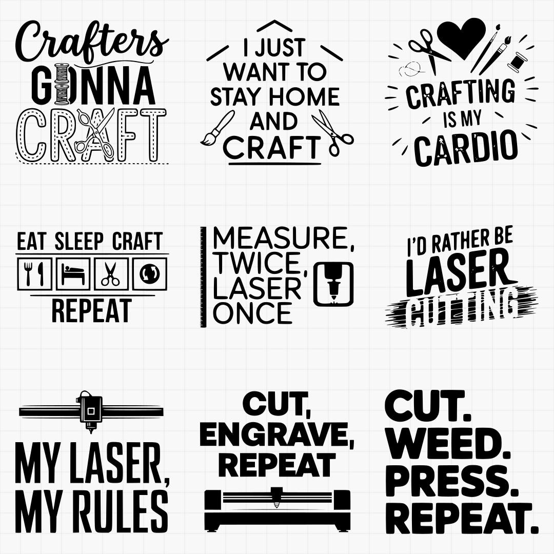 Crafters Laser Cutting Svg Pack - Thumbnail 2