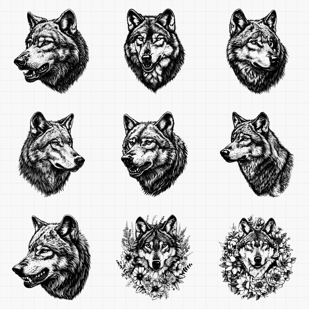 Detailed Wolf Designs - Thumbnail 5