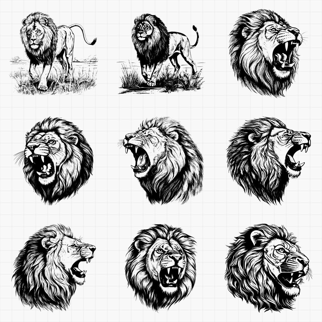 Detialed Lion Designs Pack - Thumbnail 3