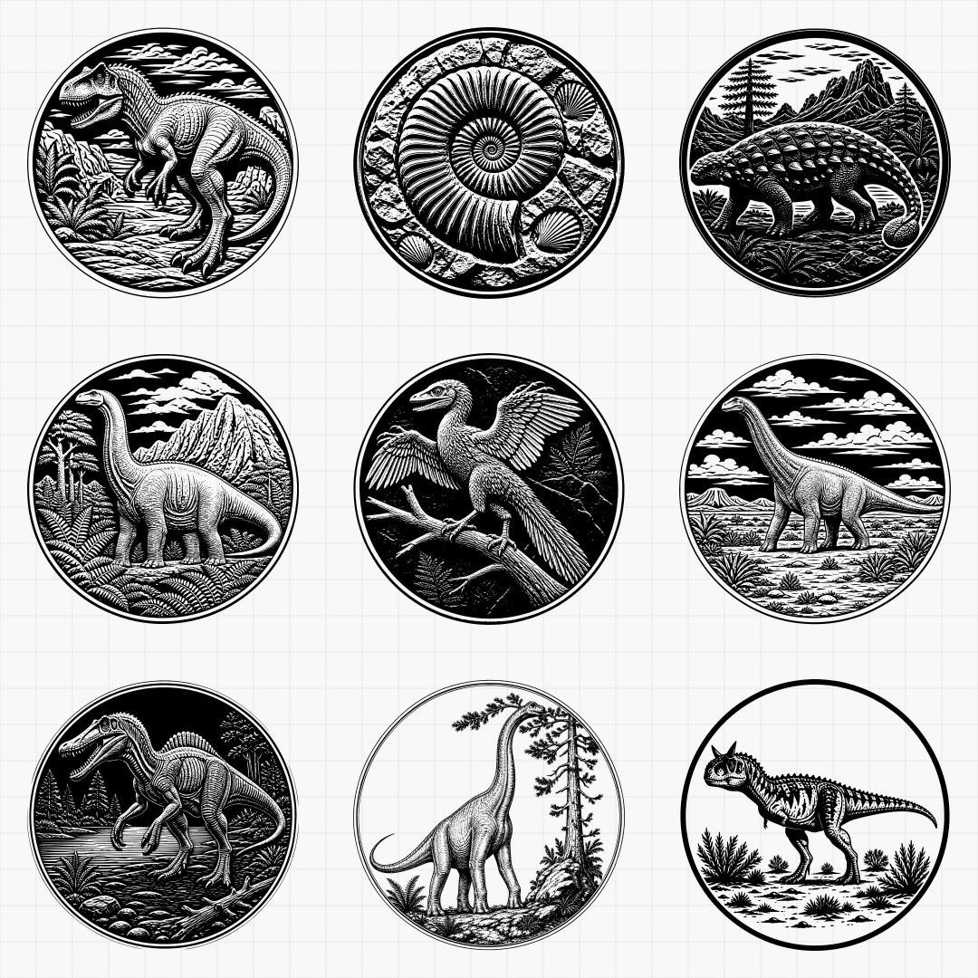 Dinosaur Relief Medallions - Thumbnail 2