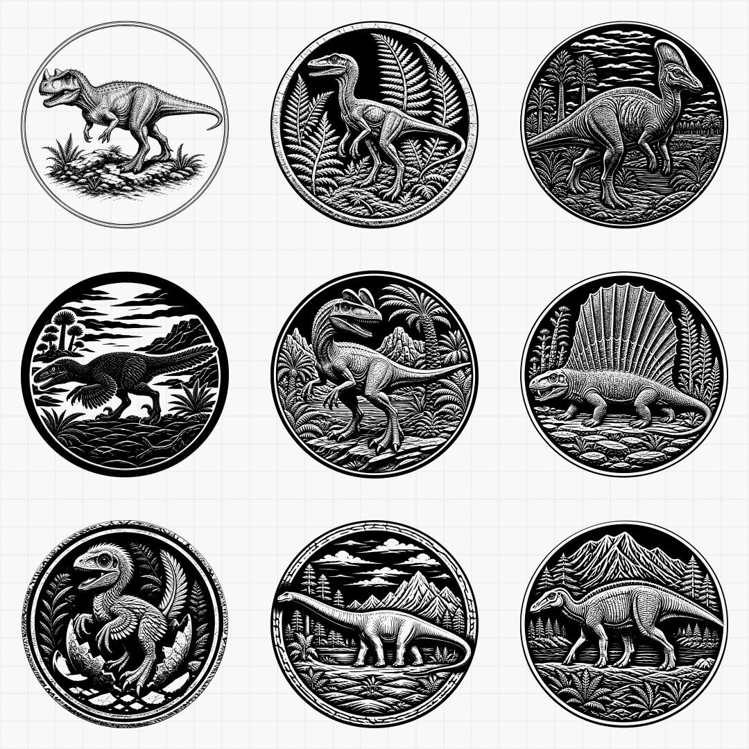 Dinosaur Relief Medallions - Thumbnail 3